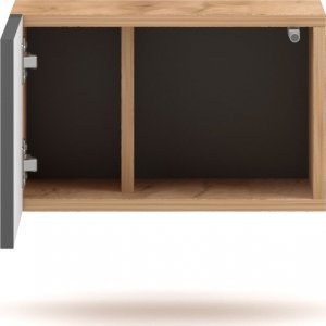 Vivaldi Zestaw poziomych szafek wiszących BARCELONA 3 grafit mat/dąb 6