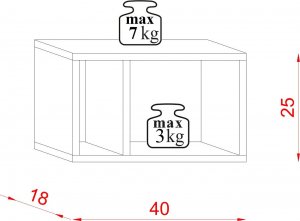 Vivaldi Zestaw poziomych szafek wiszących BARCELONA 3 grafit mat/dąb 7