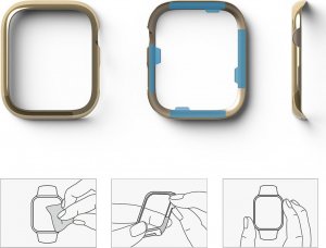 Ringke Ringke Bezel Etui Ramka Koperta Ze Stali Nierdzewnej Do Apple Watch 7 41Mm Złoty 3