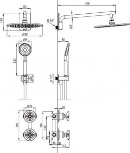 Zestaw prysznicowy Deante Zestaw prysznicowy podtynkowy 2