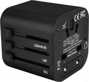 Orno GOworld USB uniwersalny adapter podróżny do ponad 200 krajów świata,  100-240V, 8A, 2 x USB, 5V  2,4A inteligentna identyfikacja 2