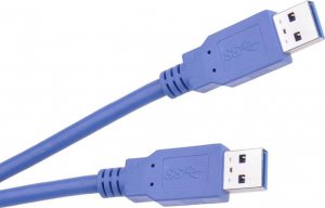 Kabel USB LP USB-A - USB-A 1.8 m Fioletowy (LEC-KPO2900) 1