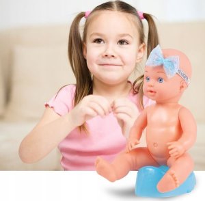 MalPlay Lalka Bobas Siusiająca z Nocnikiem, Nosidełkiem i akcesoriami 30cm 2