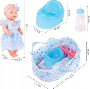 MalPlay Lalka Bobas Siusiająca z Nocnikiem, Nosidełkiem i akcesoriami 30cm 3