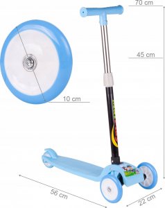 Hulajnoga MalPlay Hulajnoga Trójkołowa Balansująca Niebieska 2