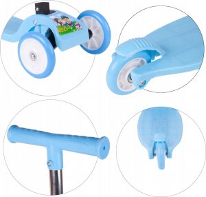 Hulajnoga MalPlay Hulajnoga Trójkołowa Balansująca Niebieska 4