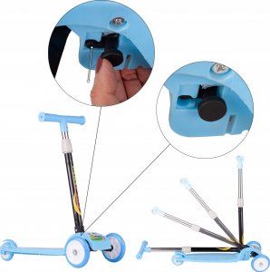 Hulajnoga MalPlay Hulajnoga Trójkołowa Balansująca Niebieska 5