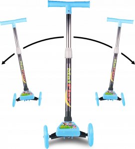 Hulajnoga MalPlay Hulajnoga Trójkołowa Balansująca Niebieska 6