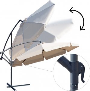 Maltec Parasol Ogrodowy Na Taras 350 cm Beżowy 4