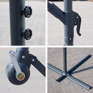 Maltec Parasol Ogrodowy Na Taras 350 cm Beżowy 5