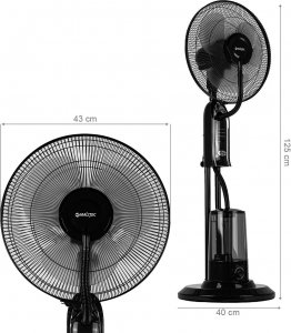 Wentylator Maltec Turbo Wentylator Nawilżacz WATERFALL AROMA Wiatrak Podłogowy+pilot 2