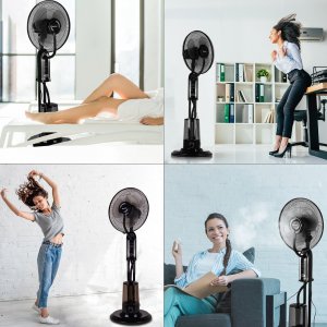 Wentylator Maltec Turbo Wentylator Nawilżacz WATERFALL AROMA Wiatrak Podłogowy+pilot 7