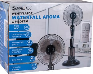 Wentylator Maltec Turbo Wentylator Nawilżacz WATERFALL AROMA Wiatrak Podłogowy+pilot 9