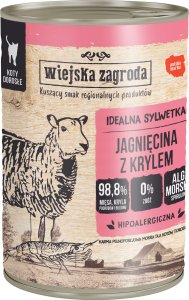 Wiejska Zagroda Karma mokra dla kota Jagnięcina z krylem (dorosły) 400g 1