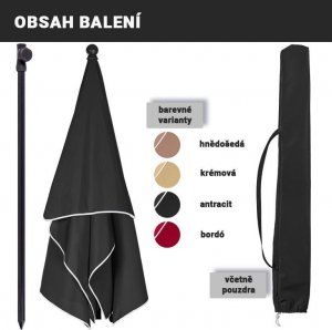 Stilista STILISTA Parasol balkonowy składany, 200 x 125 cm, beżowy 5