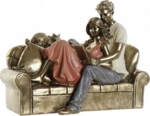 DKD Home Decor Figurka Dekoracyjna DKD Home Decor Złoty Żywica Sofa Nowoczesny (22 x 11 x 16,5 cm) 1