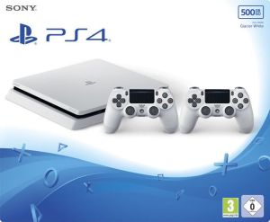 Sony PlayStation 4 Slim 500GB + 2 kontrolery Biała (9830467) 1