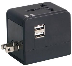 Omega Adapter podróżny 4 w 1 220-250V + 2 x USB 2