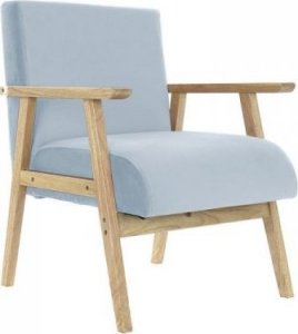 DKD Home Decor Krzesło DKD Home Decor Poliester Błękitne niebo Drewno MDF (61 x 63 x 77 cm) 1