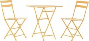 DKD Home Decor Zestaw Stołowy z 2 Krzesłami DKD Home Decor Musztarda Metal (60 x 60 x 75 cm) 1