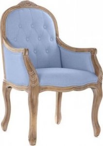 DKD Home Decor Krzesło DKD Home Decor Niebieski Poliester Drewno kauczukowe (63.5 x 50 x 102 cm) 1