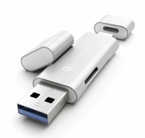 Czytnik Satechi Aluminiowy Type-C USB 3.0 Micro/SD Reader, srebrny (ST-TCCRAS) 1