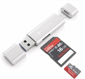 Czytnik Satechi Aluminiowy Type-C USB 3.0 Micro/SD Reader, srebrny (ST-TCCRAS) 3