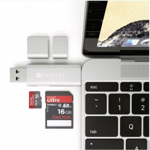Czytnik Satechi Aluminiowy Type-C USB 3.0 Micro/SD Reader, srebrny (ST-TCCRAS) 5