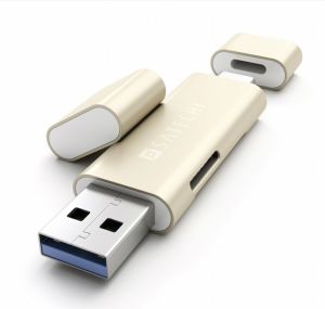 Czytnik Satechi Aluminiowy Type-C USB 3.0 Micro/SD Reader, złoty (ST-TCCRAG) 1