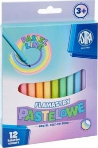 Astra Flamastry pastelowe CX 12 kolorów 1