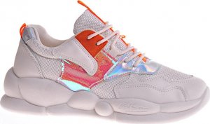 Pantofelek24 Damskie buty sportowe na platformie Beżowe /D5-3 12378 T296/ 37 2