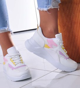 Pantofelek24 Białe damskie buty sportowe /F10-3 12395 T297/ 37 3