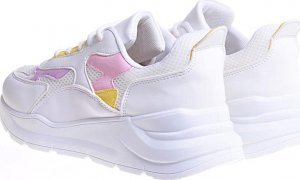 Pantofelek24 Białe damskie buty sportowe /F10-3 12395 T297/ 37 7