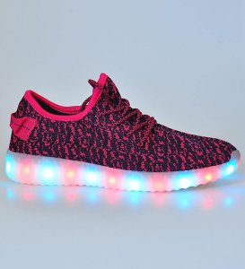 Pantofelek24 Damskie buty ze świecącą podeszwą Led /B3-1 12335 T192/ 38 3