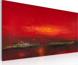 Selsey SELSEY Obraz malowany - Czerwony zachód słońca nad morzem 1
