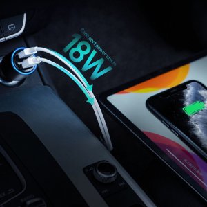 Ładowarka Aukey AUKEY CC-Y17S ładowarka samochodowa LED USB-A 36W 3