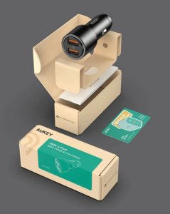 Ładowarka Aukey AUKEY CC-Y17S ładowarka samochodowa LED USB-A 36W 6