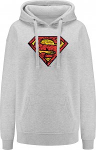 Babaco Bluza damska z kapturem Superman 009 DC Szary Rozmiar: M 1