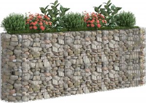 vidaXL vidaXL Podwyższona donica gabionowa, galwanizowane żelazo, 260x50x100 7