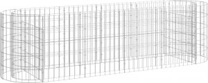 vidaXL vidaXL Podwyższona donica gabionowa, galwanizowane żelazo 190x50x50 cm 2
