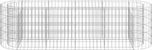 vidaXL vidaXL Podwyższona donica gabionowa, galwanizowane żelazo 190x50x50 cm 4