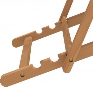 vidaXL Składany leżak plażowy, lite drewno tekowe, niebieski 7