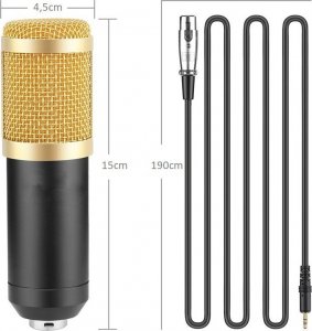 Mikrofon Retoo USB Zestaw uchwyt + filtr 11