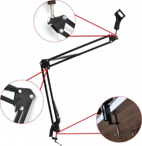 Mikrofon Retoo USB Zestaw uchwyt + filtr 7