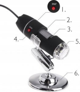 Mikroskop Retoo MIKROSKOP CYFROWY USB PRZYBLIŻENIE 1600 2MP 8 LED 6