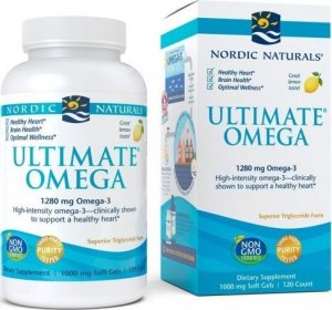 Nordic naturals Nordic Naturals Ultimate Omega 1280 mg 120 kapsułek miękkich o smaku cytrynowym - WYSYŁAMY W 24H! 1