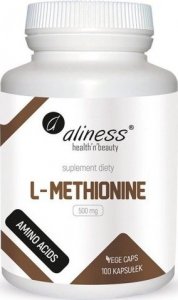 Aliness Aliness L-Methionine (L-Metionina) 100 kapsułek wegańskich - WYSYŁAMY W 24H! 1