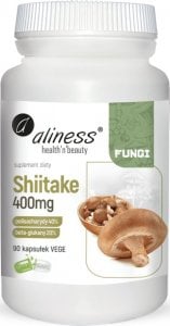 Aliness Aliness Shiitake ekstrakt 400mg 90 kapsułek - WYSYŁAMY W 24H! 1