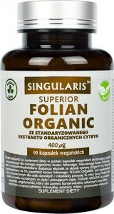 Singularis-Herbs Singularis Superior Folian Organic 400mcg 90 kapsułek - WYSYŁAMY W 24H! 1