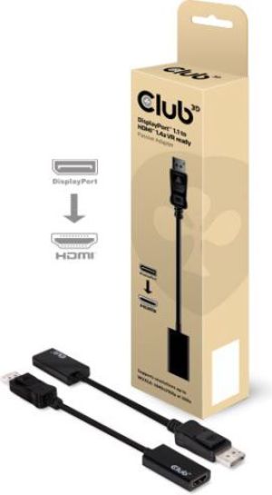 Kabel Club 3D DisplayPort - HDMI 0.1m czarny (CAC-1056) 1